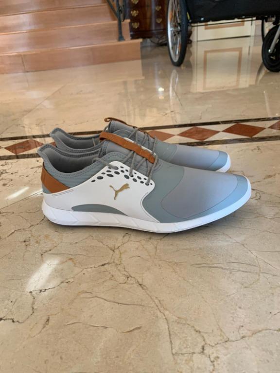 Super Stylish Puma PWRSport Golf Shoes Quarry Gold White Women s