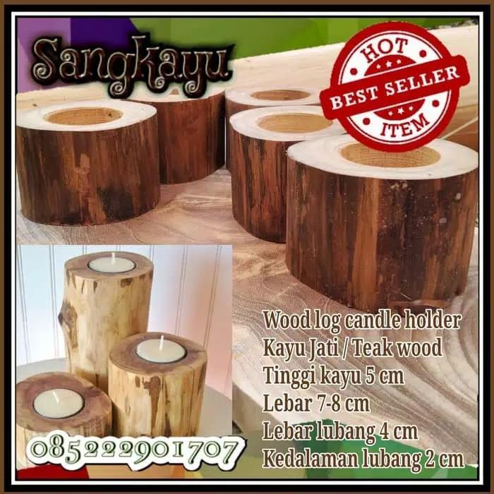 Tempat Lilin Kayu Jati Teak Wood Candle Holder Tea Light Rustic Yl 04 Home Appliances Kitchenware On Carousell