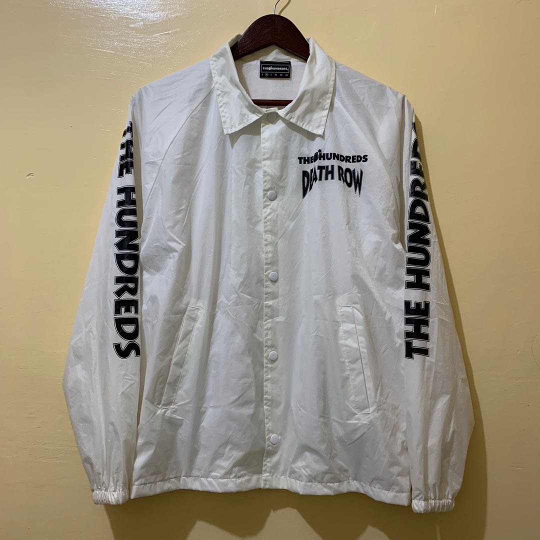 The Hundreds X Death row records coach jacket, Men's Fashion, Tops