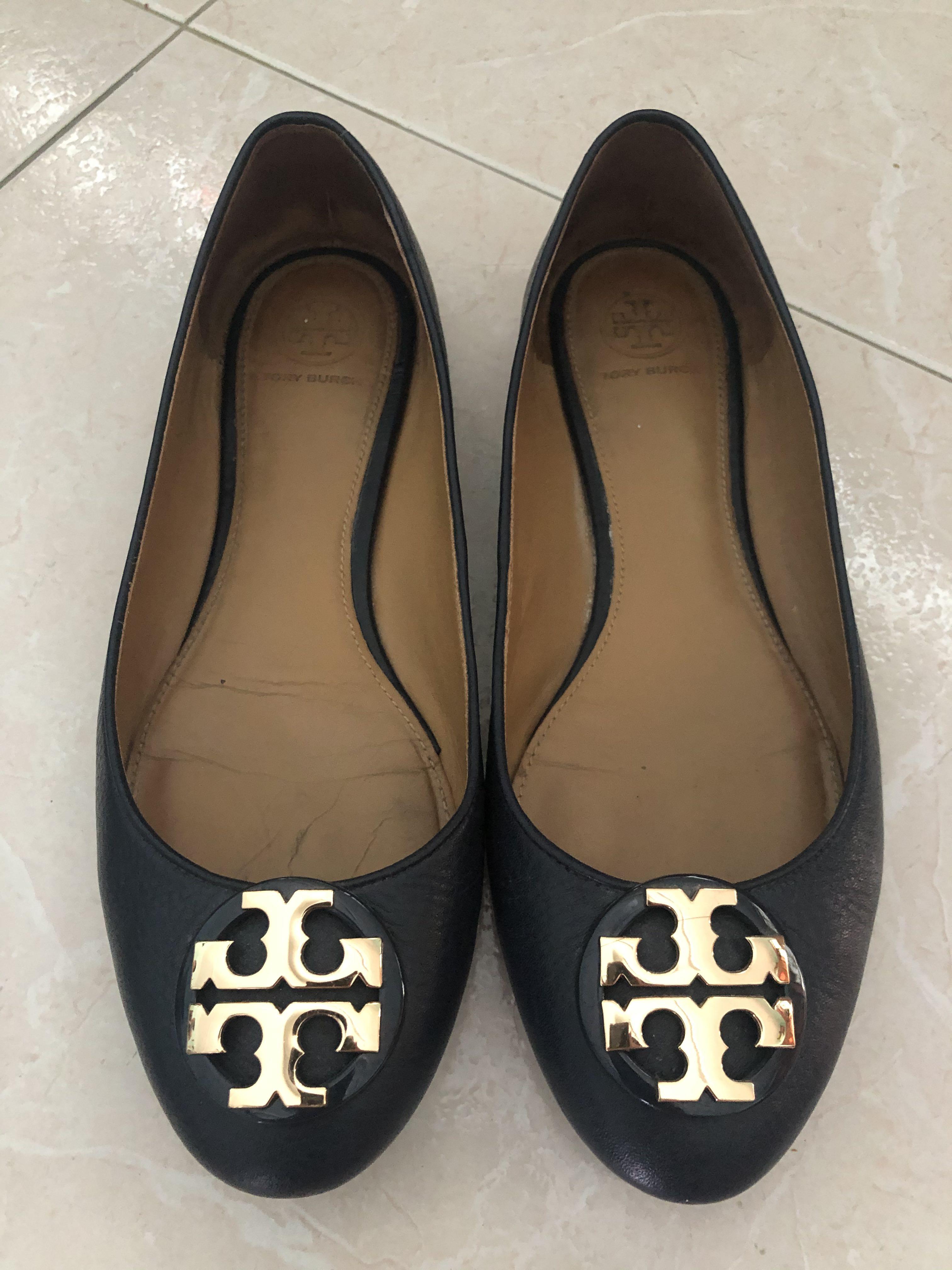 Authentic Tory Burch Flats - Navy Blue, Luxury, Sneakers & Footwear on  Carousell