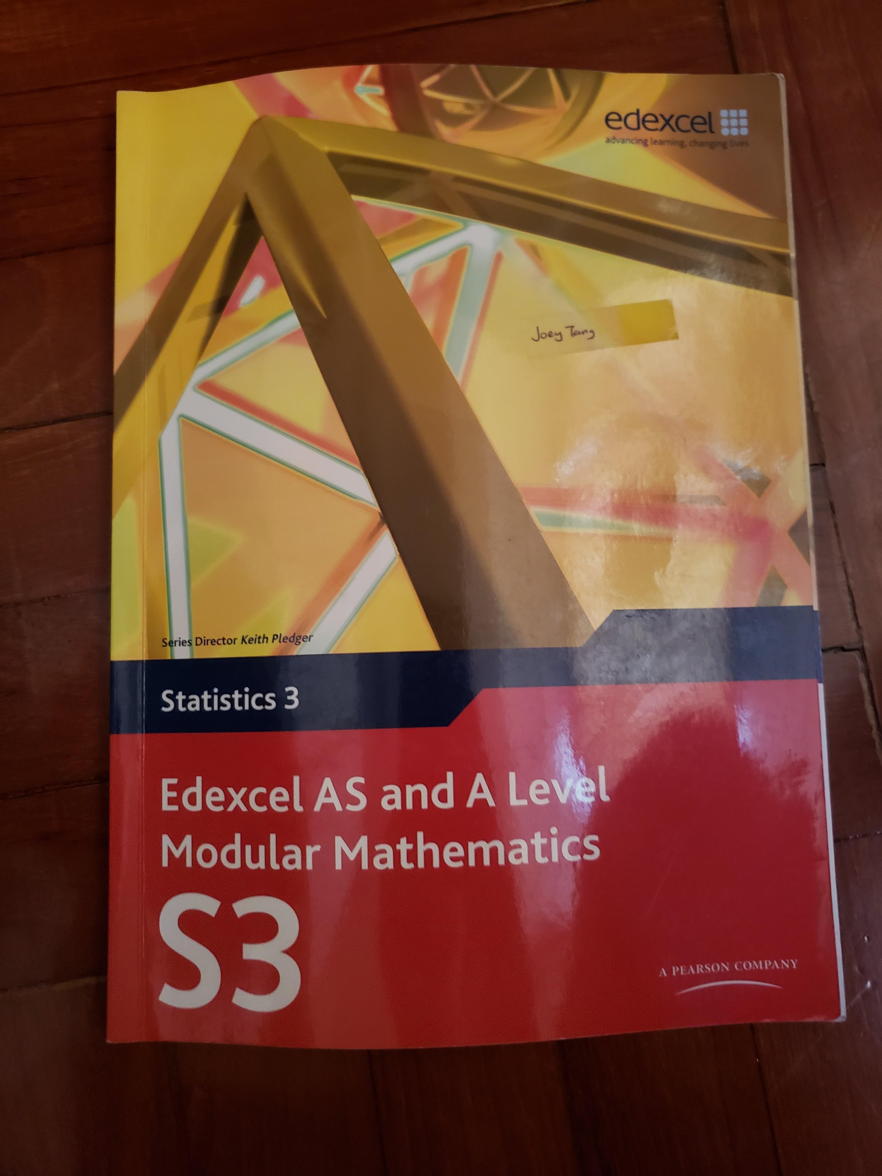 UK A Level /IAL Edexcel S3 Textbook (Mathematics), 興趣及遊戲, 書本 & 文具, 教科書 ...