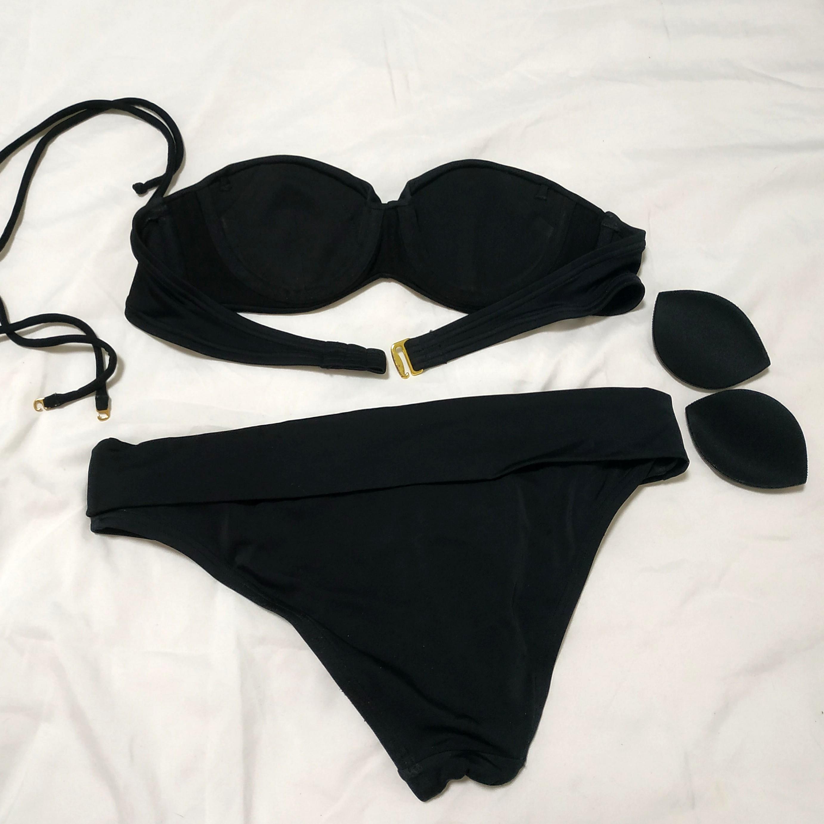 LA Hearts by PacSun Eco Black Adriana Bralette Bikini Top
