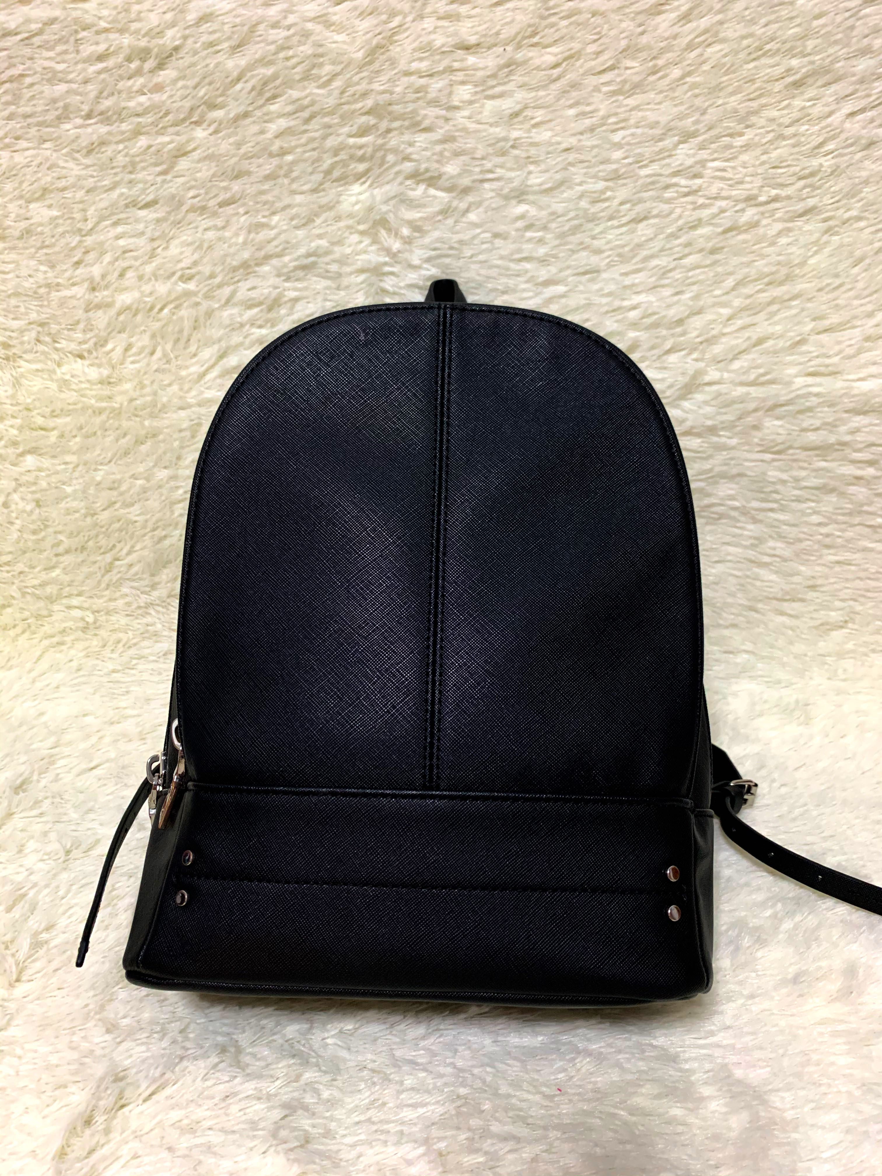zara black backpack