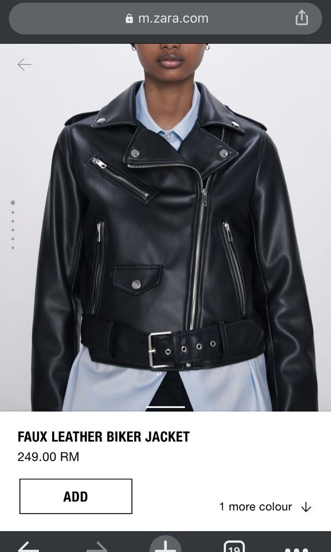 zara faux leather moto jacket