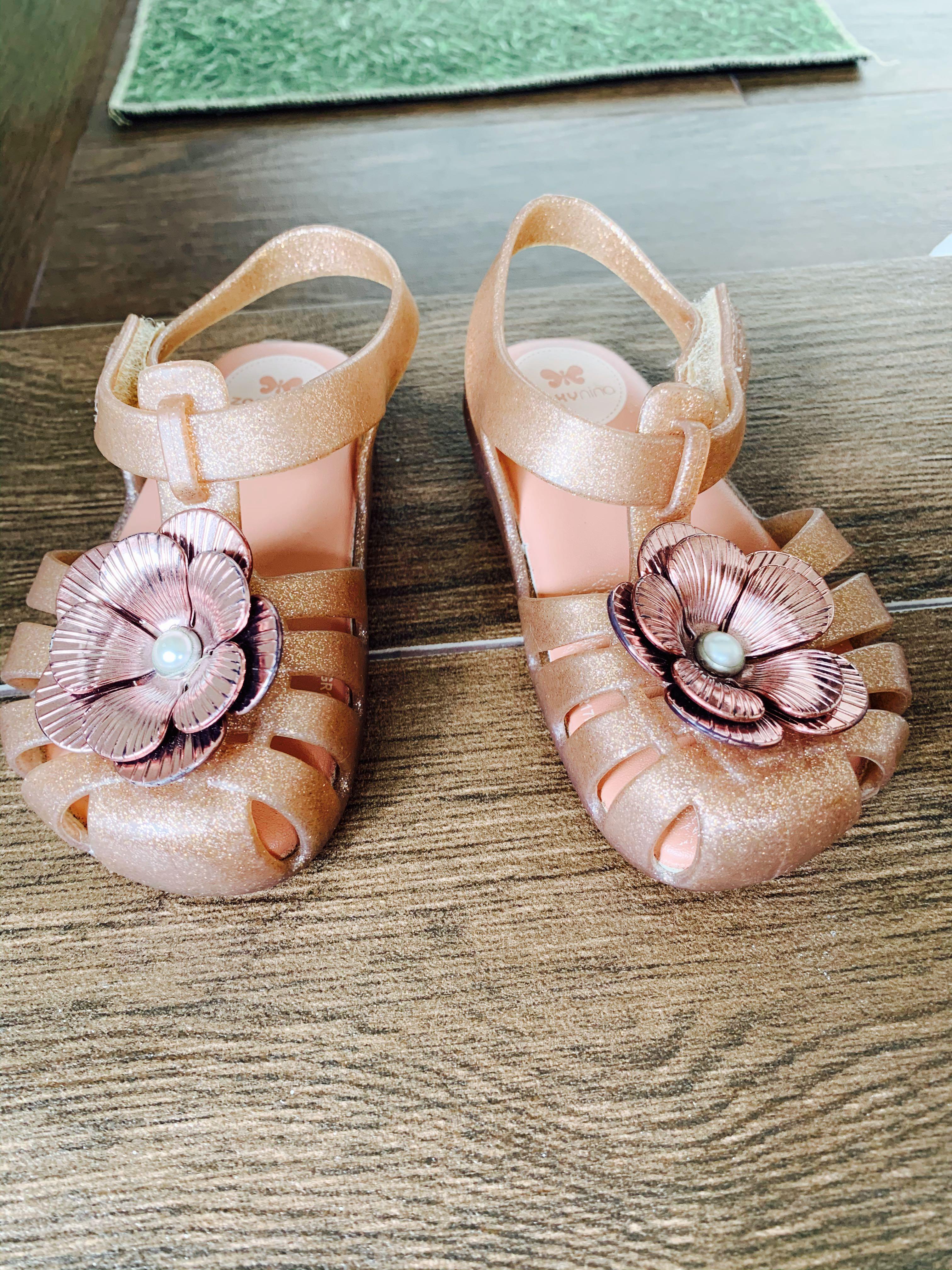 kids rose gold sandals