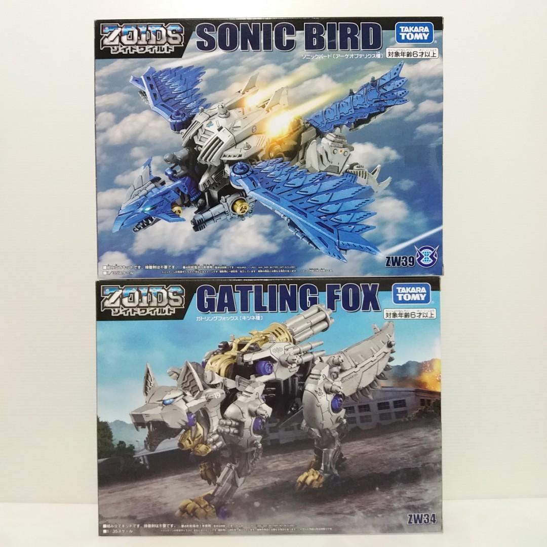 Zoids Wild Zero : ZW34 Gatling Fox ZW39 Sonic Bird, Hobbies & Toys