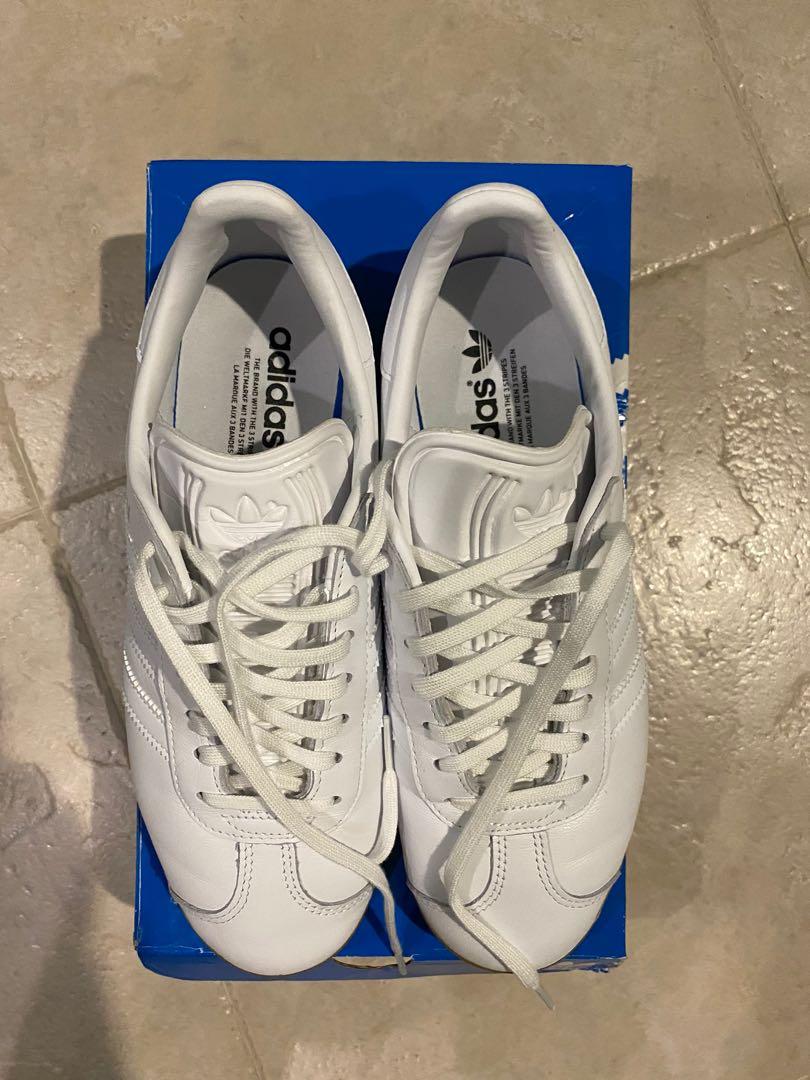 White leather gazelle gum sole sale