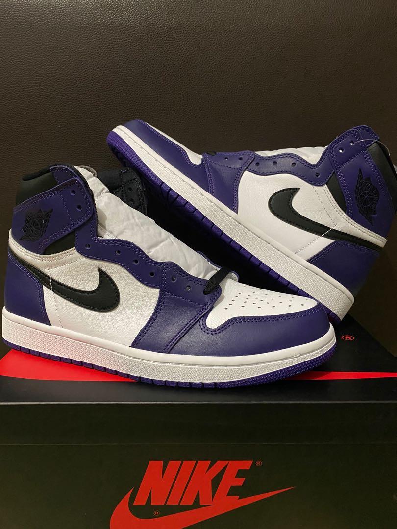 Air Jordan 1 court purple 2.0 Men s Fashion Footwear Sneakers on Carousell