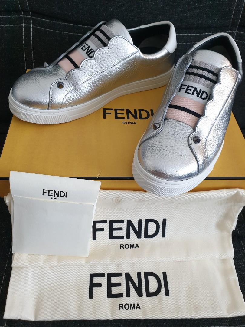 fendi sneakers silver