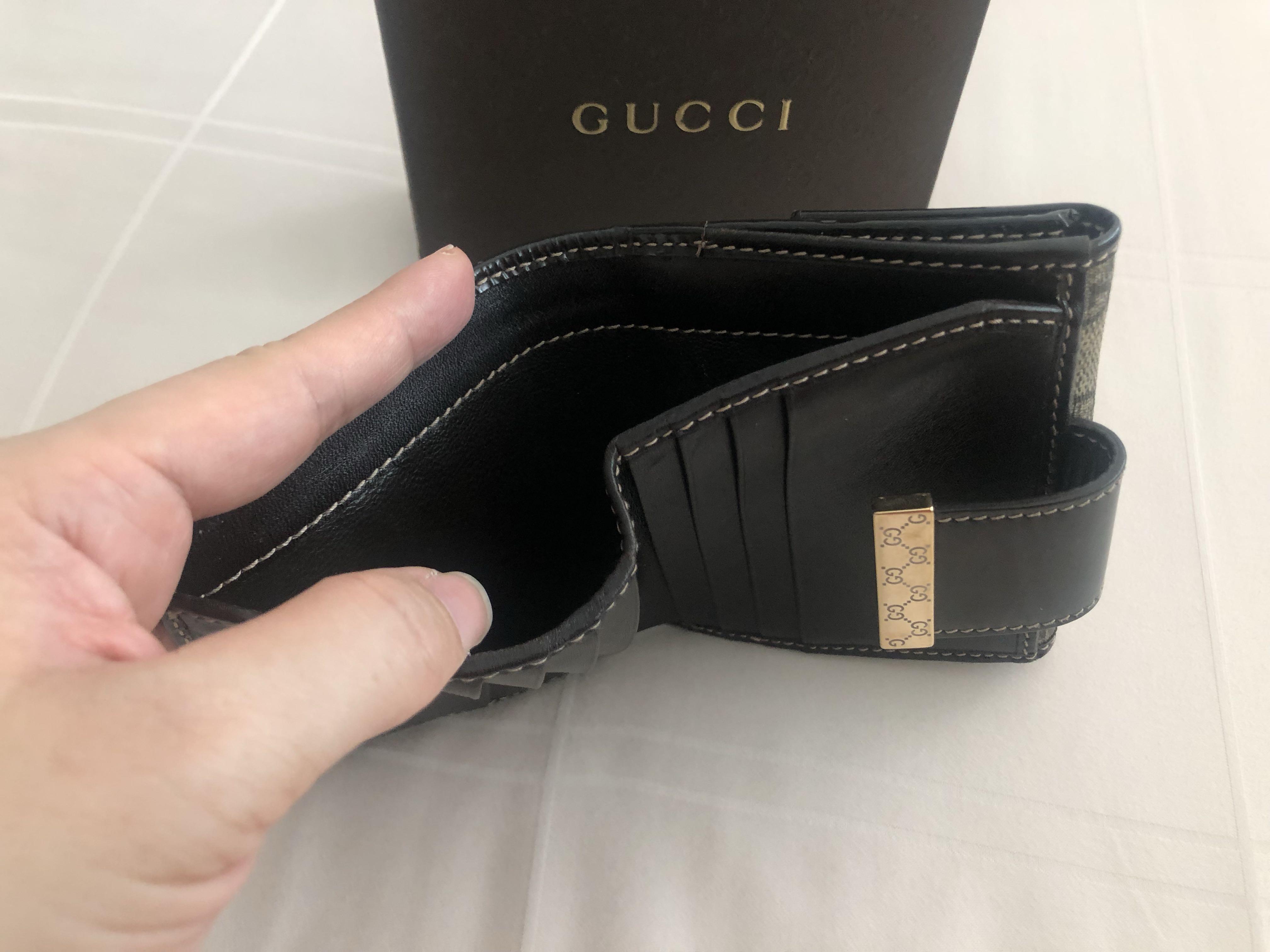 Gucci, Bags, Authentic Gucci Monogram Web French Flap Wallet
