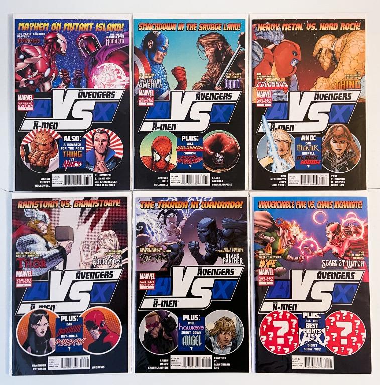 Avengers Vs X Men Avx Versus Series Variant Edition 1 To 6 Comics Books Comics Manga On Carousell