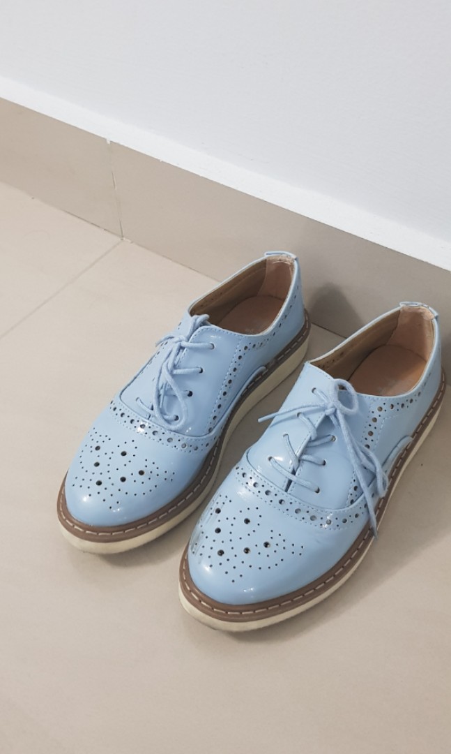 Baby blue oxford shoes, Women's Fashion 