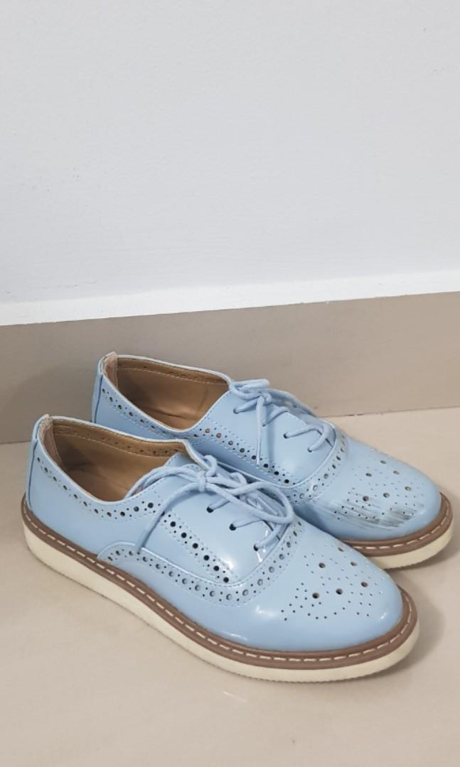 baby blue oxford shoes