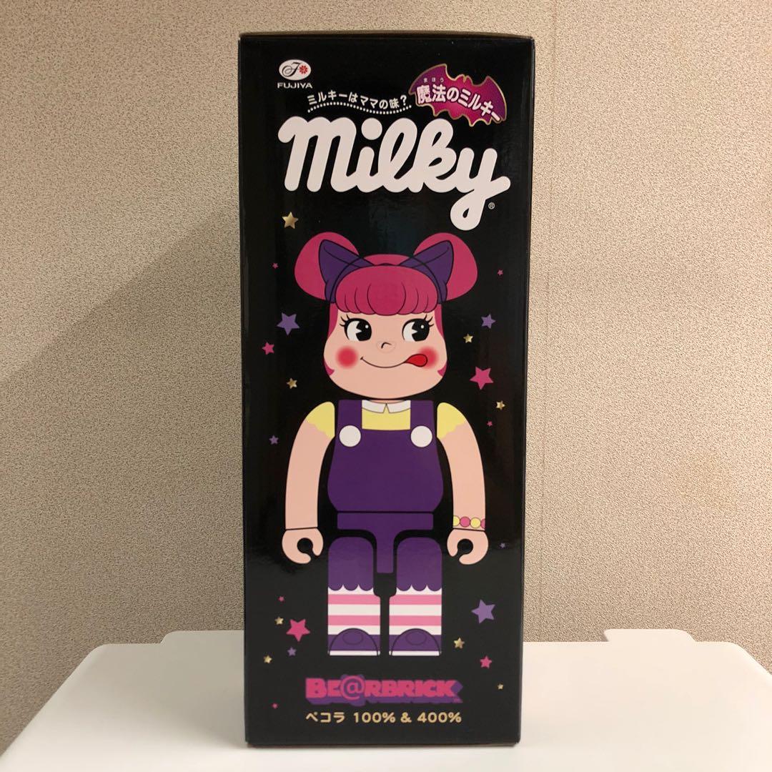 Bearbrick 400% + 100% 魔法牛奶妹Pekola Peko 不二家潮人潮物潮牌Bear