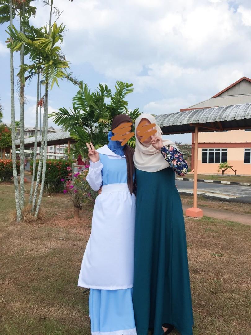 Belle Blue Maid Dress Women s Fashion Muslimah Fashion Dresses