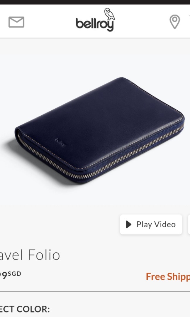 Bellroy Travel Folio Navy, Men's Fashion, Watches & Accessories