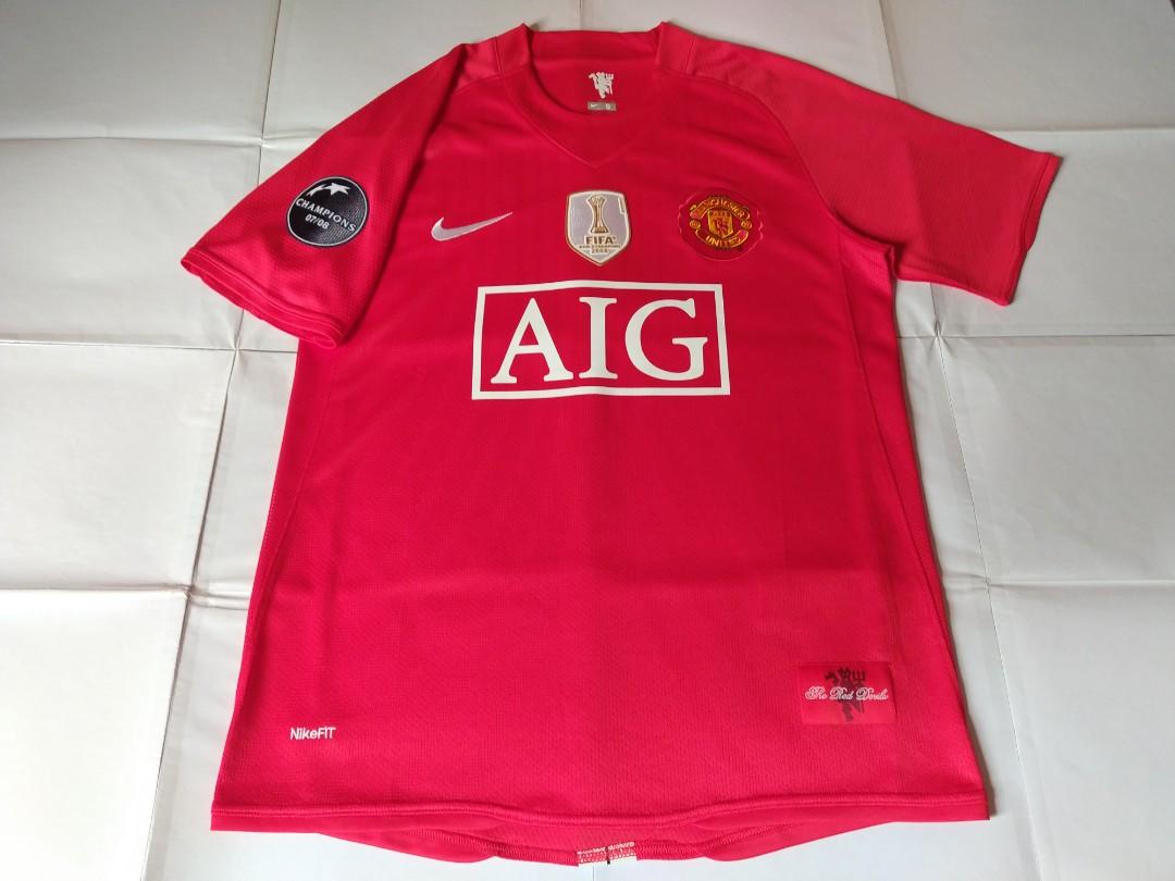 Brand New With Tag Manchester United Nike 2008 Home Football Jersey With  Ronaldo 7 Print, Men's Fashion, Activewear on Carousell