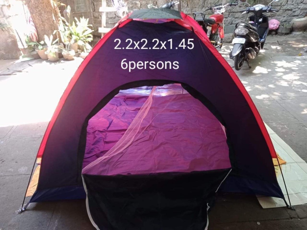 purple camping tent