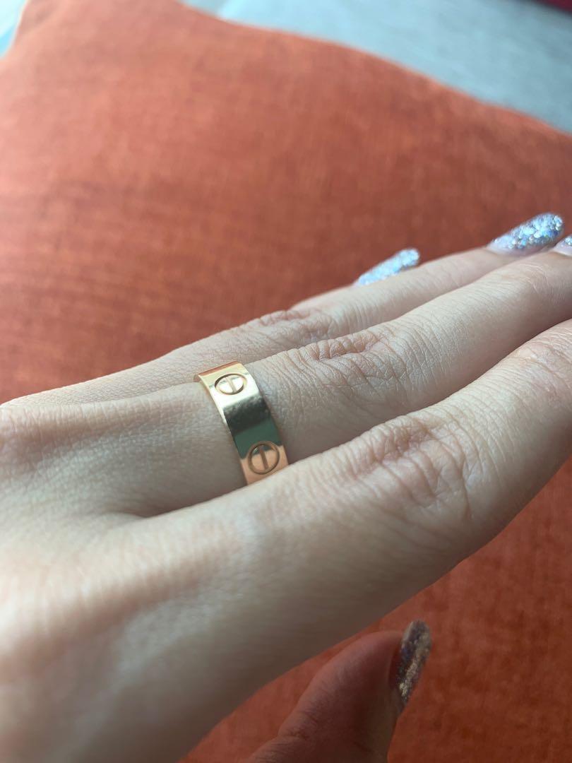 cartier rose gold love ring
