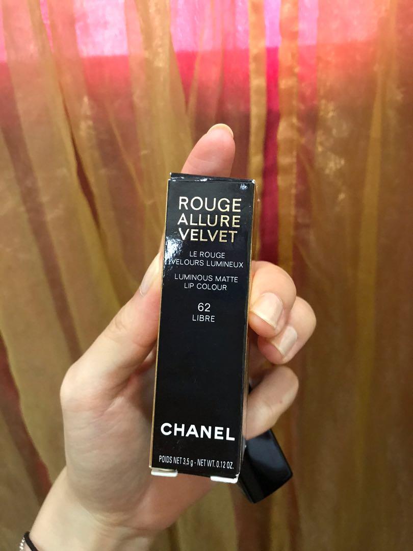 Chanel Rouge Allure Velvet Luminous Matte Lip Colour for Women Libre 0.12  Ounce