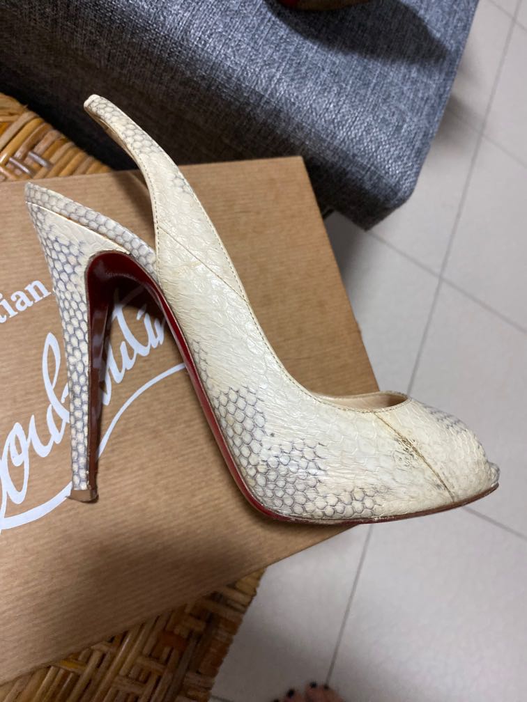 White snakeskin new arrivals louboutins