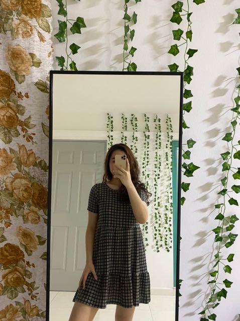 Cotton on checkered best sale dress