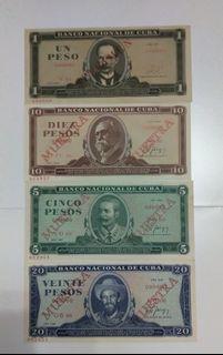 Cuba Specimen Banknotes