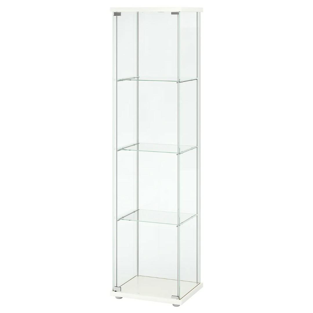 Detolf Glass Door Cabinet Furniture Shelves Drawers On Carousell