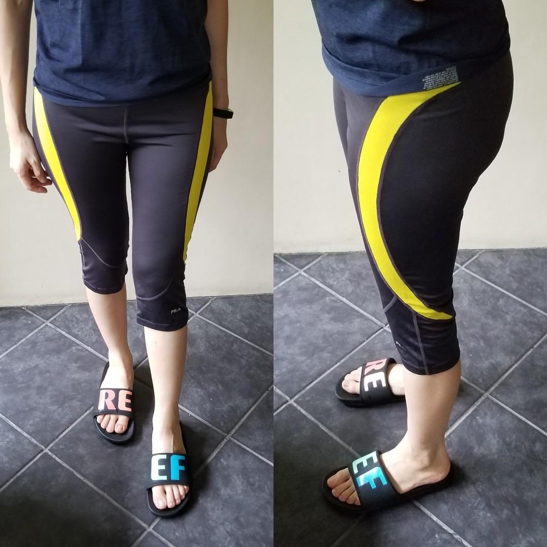 yellow fila leggings