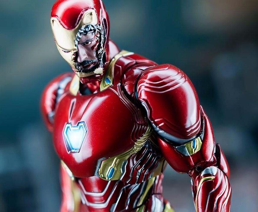 Free Local Shipping Very Rare Hot Last Piece Famous Custom Broken Helmet Head Sculpt For S H Figuarts Shf Iron Man Mark 50 Mark 85 Figure For Sale Toys Games Bricks