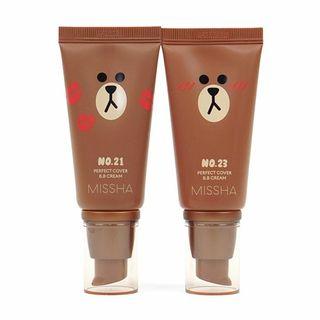 (Free Shipping) Limited Edition LINE FRIENDS x Missha Perfect Cover BB Cream  in Shade 21 #FreePos