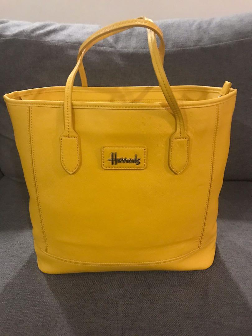 Harrods bag yellow Clearance