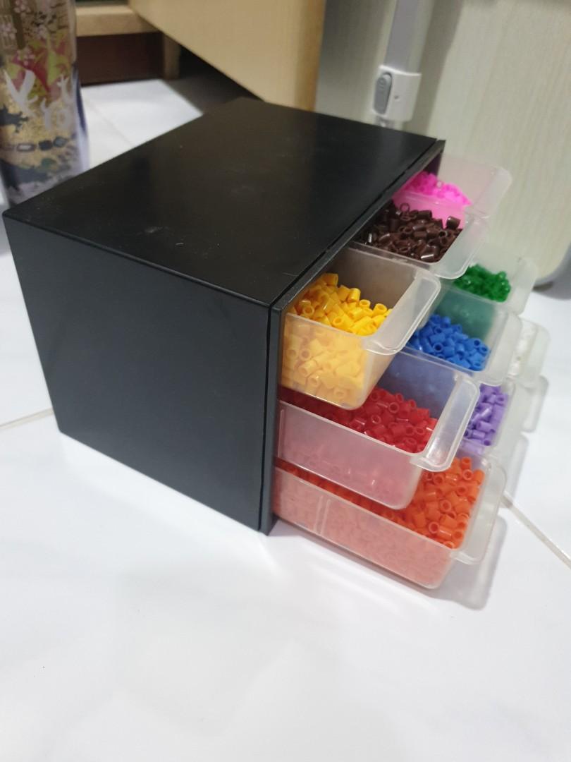 Ikea Pyssla Bead with Organizer box, Hobbies & Toys, Collectibles