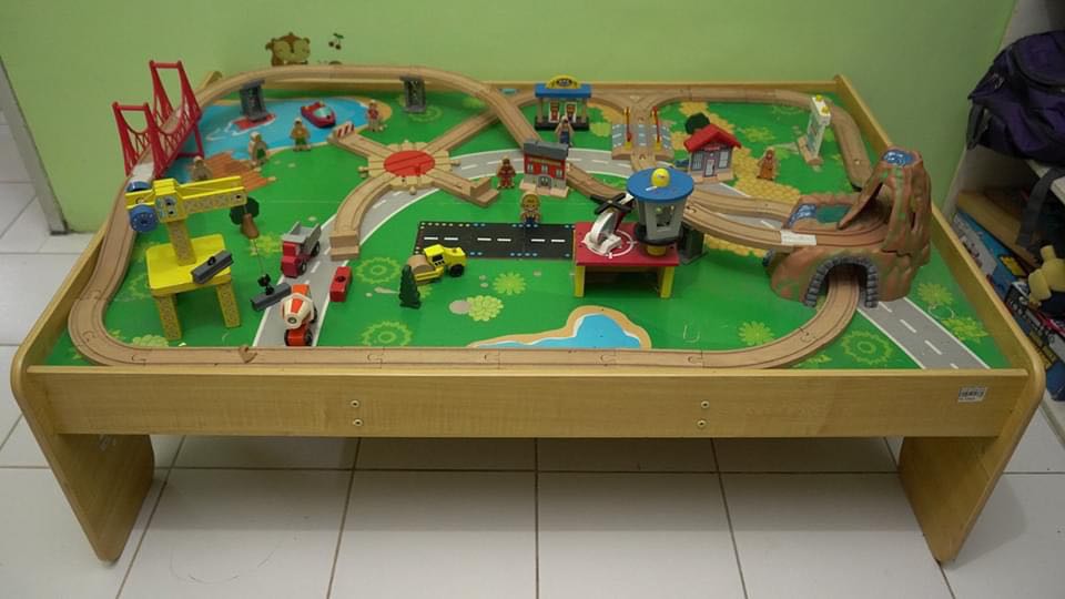 wooden play table