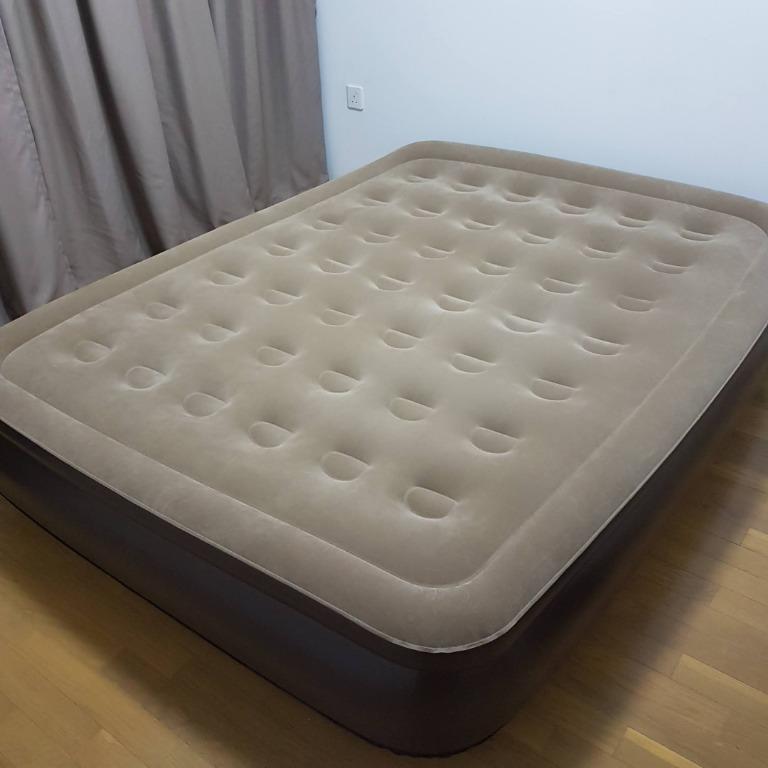 Kogan Queen Inflatable Mattress with Built in Pump Furniture Home Living Furniture Bed Frames Mattresses on Carousell