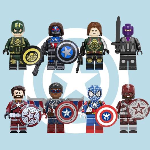 Lego Like Marvel Captain America Falcon Winter Soldier Spider Man Set 8 Figures Toys Games Toys On Carousell