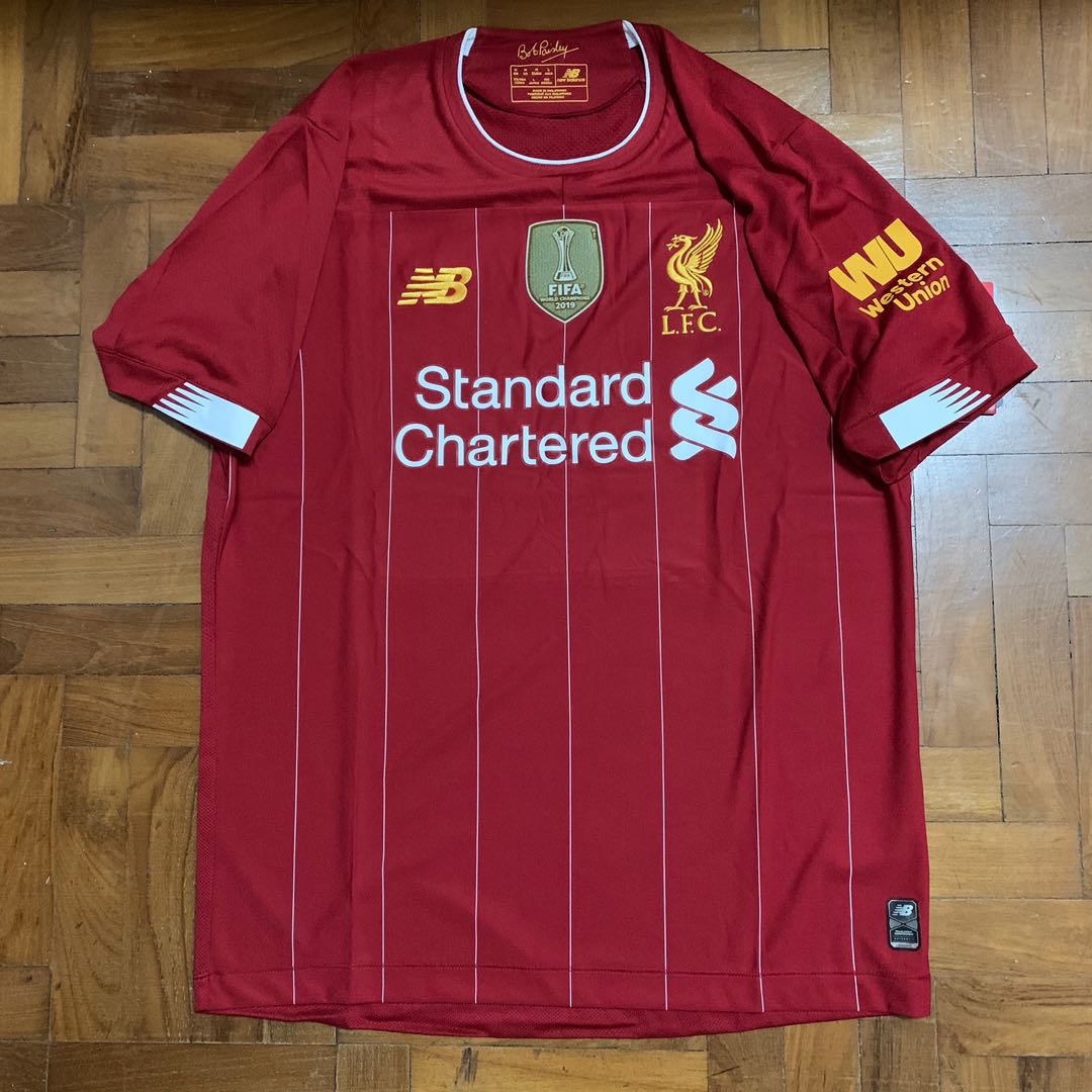 Liverpool Home jersey 19 20 with FIFA CWC patch Men s Fashion