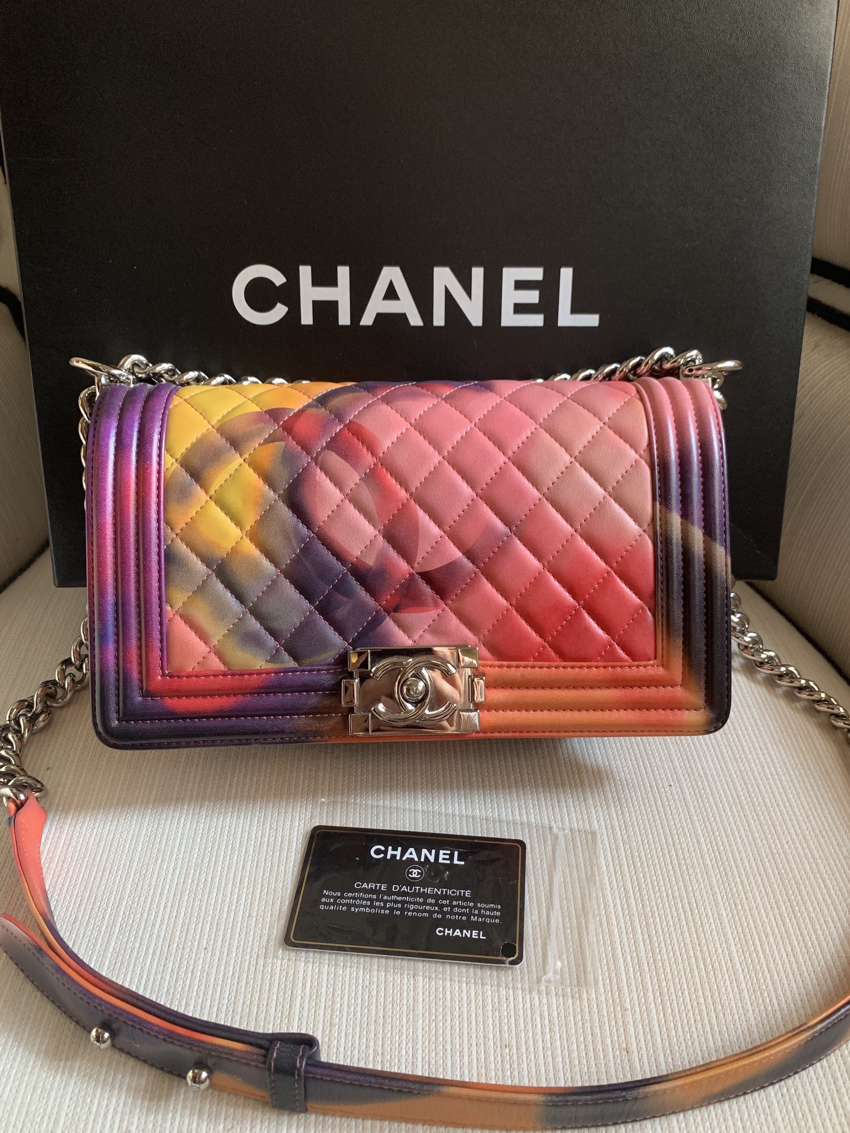 Chanel flower power boy sales bag