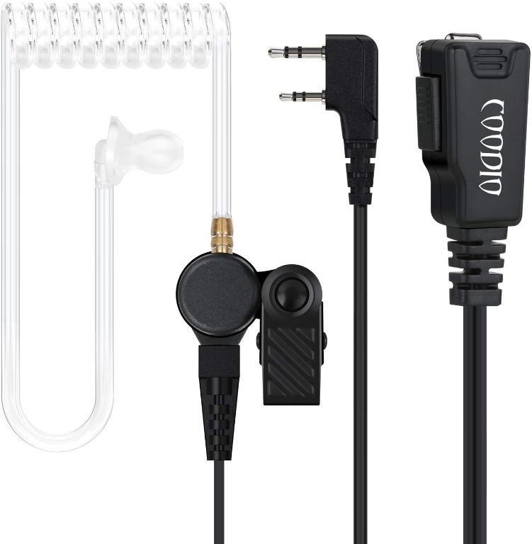 Lot 2 x Coodio Surveillance Earpiece Security Headset Bodyguard