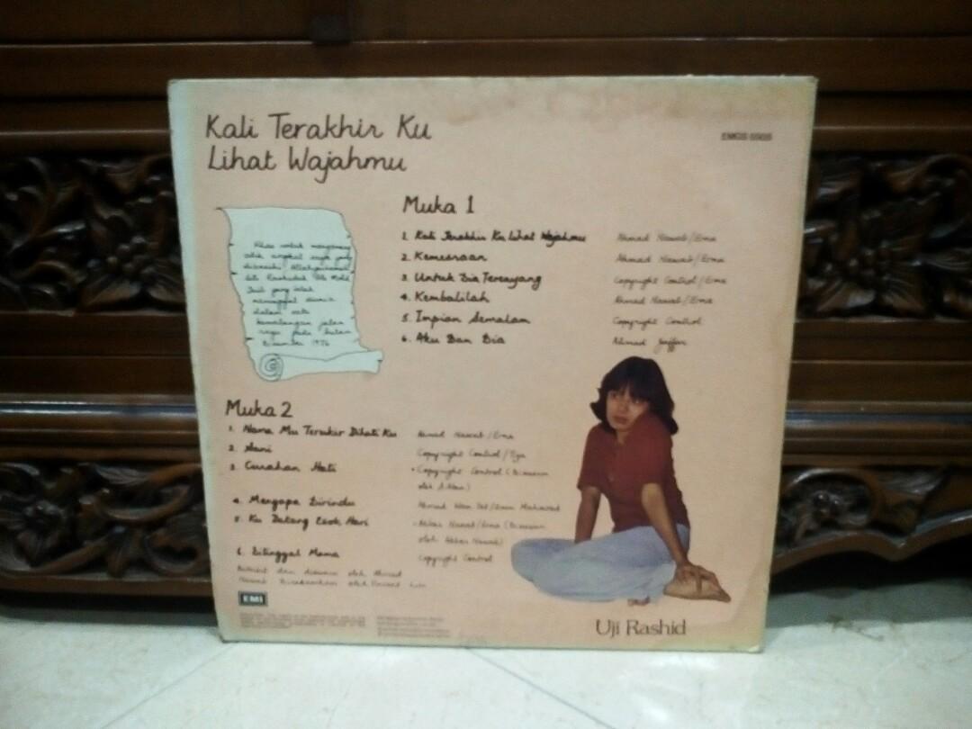 Lp Vinyl Uji Rashid Kali Terakhir Ku Lihat Wajah Mu Music