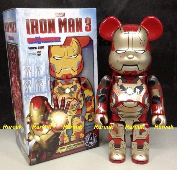 Medicom Bearbrick 2015 Marvel Iron Man 3 Mark XLII 42 Damage ver 