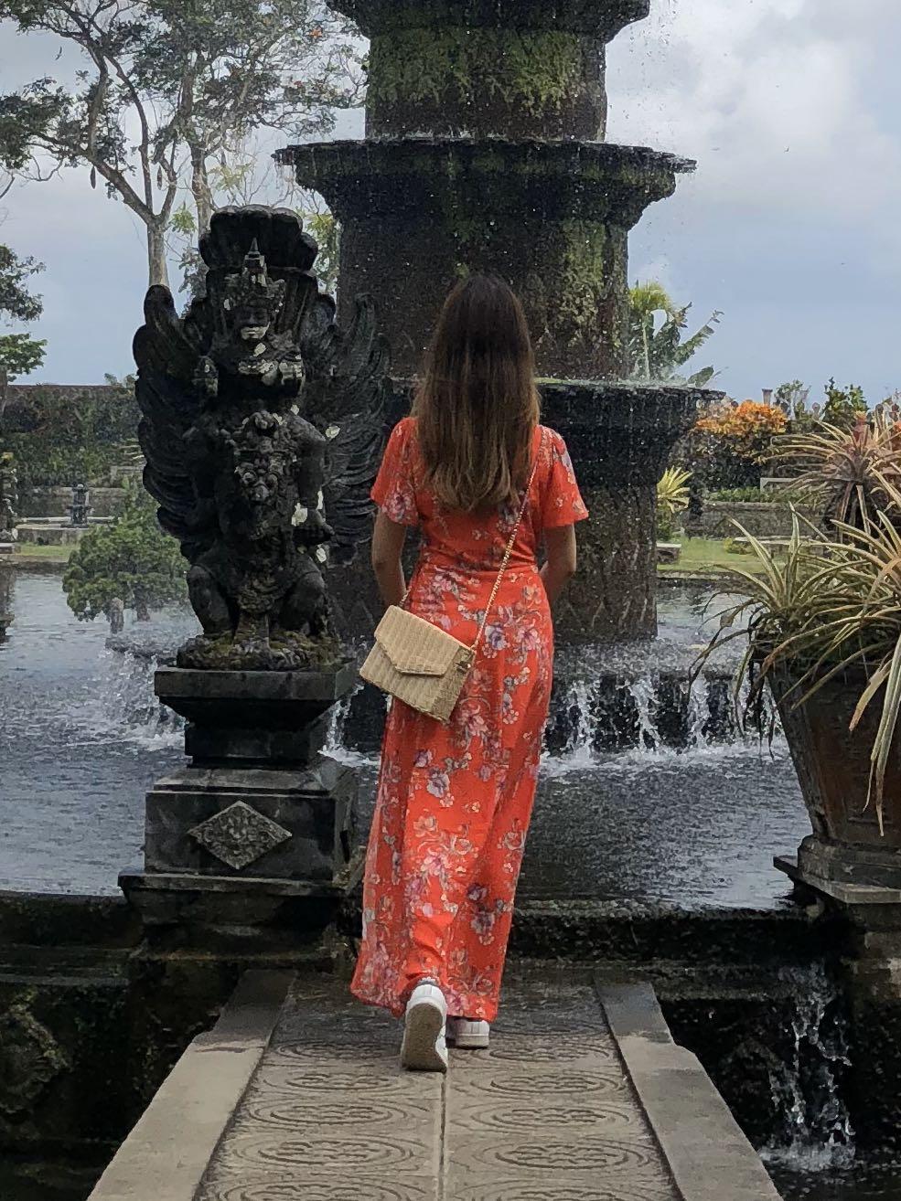Miss selfridge red floral maxi dress