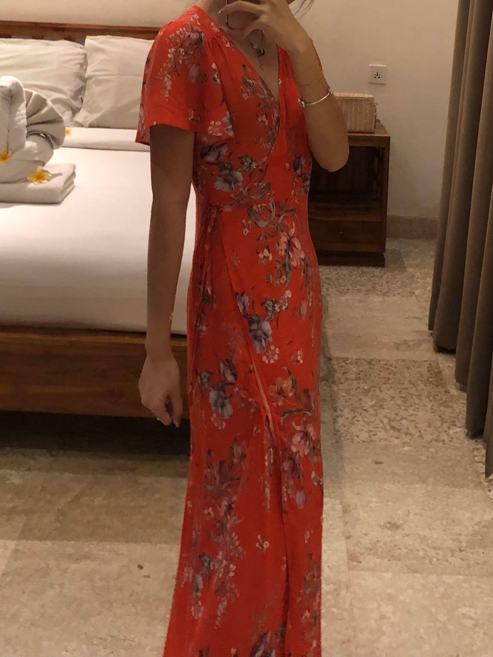 Miss selfridge red floral maxi dress Women s Fashion Dresses Sets Jumpsuits on Carousell