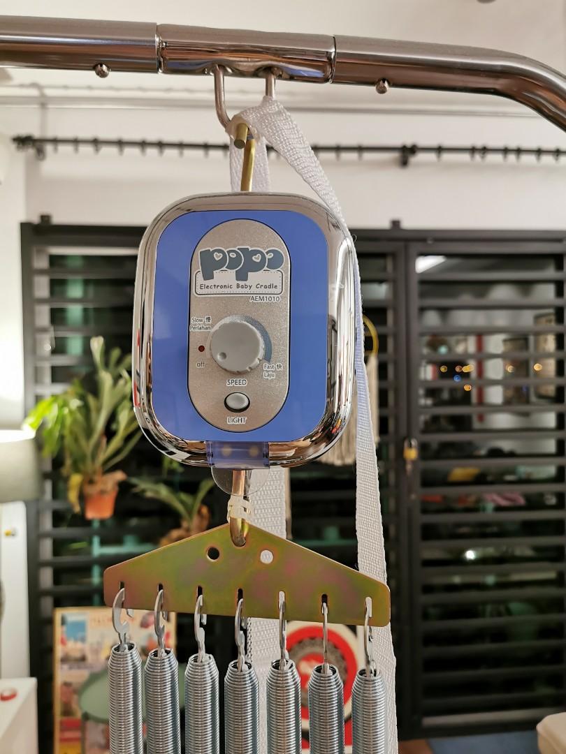 My Dear Baby Cradle Spring Cot Stand Buain Baby + Popo electronic baby