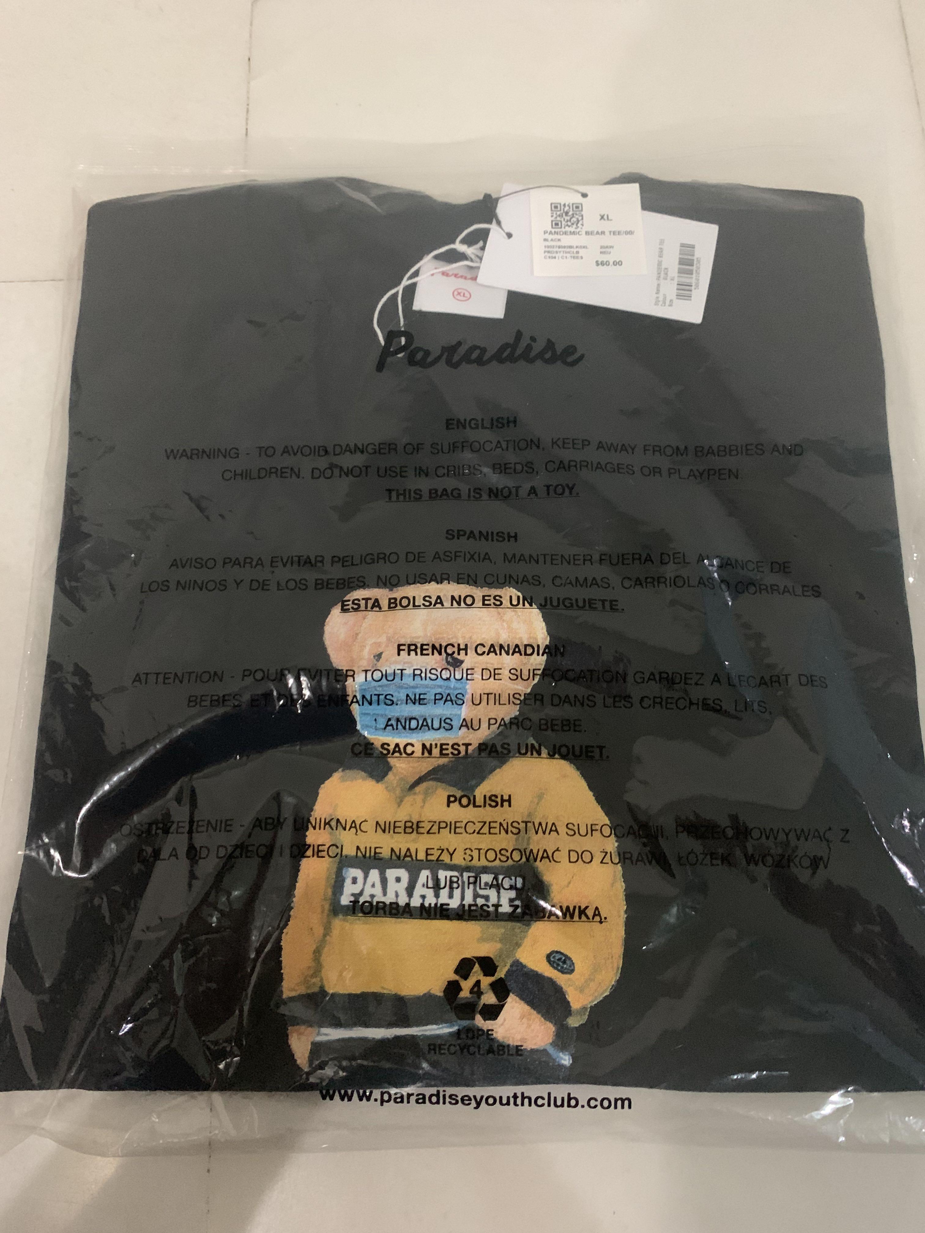 Paradise Youth Club Pandemic Bear Tee Men S Fashion Tops Sets Tshirts Polo Shirts On Carousell