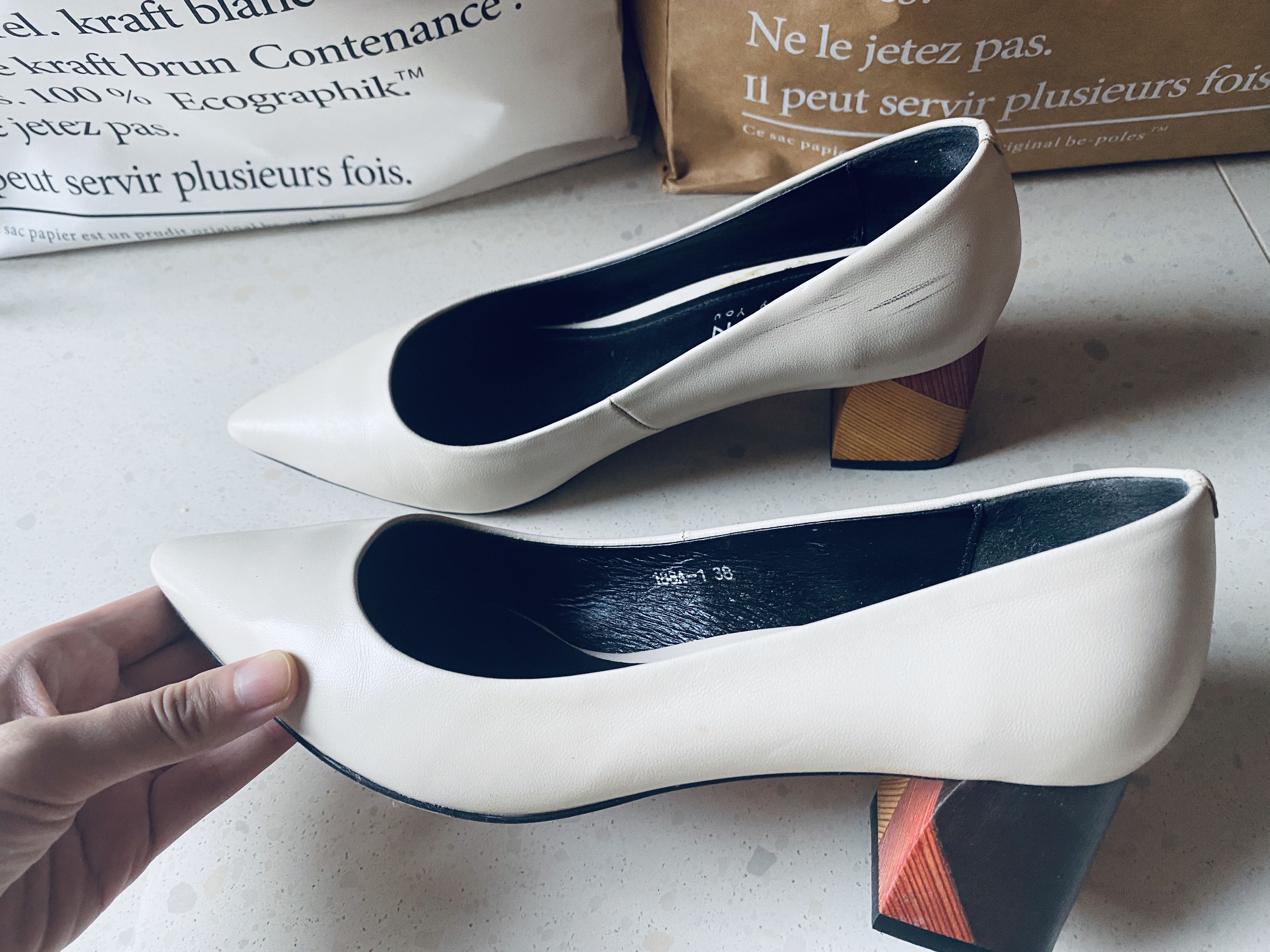 comfy white heels