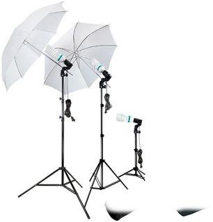 photo Studio Light Lighting umbrella Photography Video Portrait Umbrella Continuous Lighting Kit