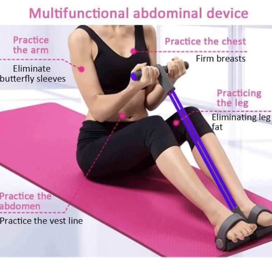 Pink Davina Pull Exerciser Tummy
