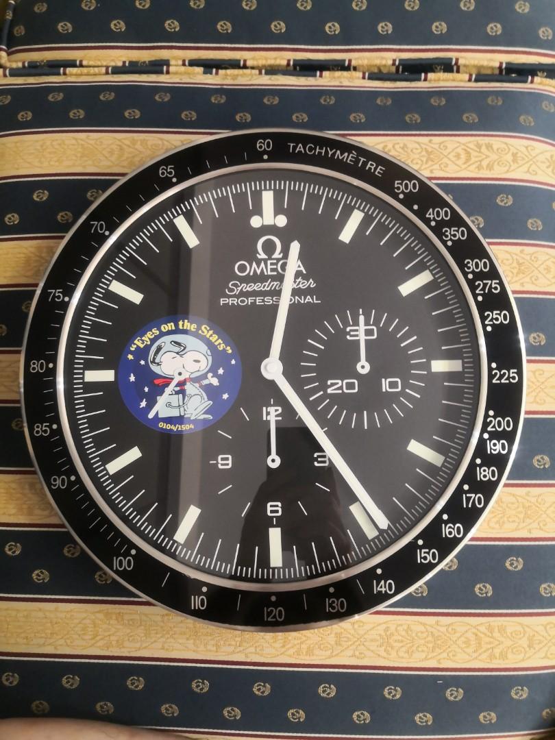 (preloved) Omega Speedmaster Snoopy Apollo 13 Wall Clock, Luxury