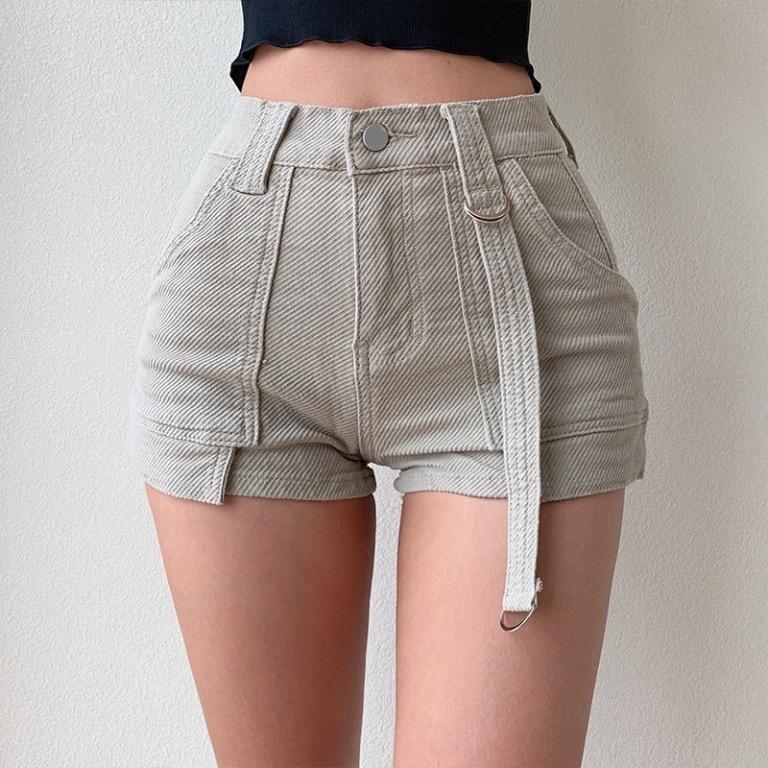 denim cargo shorts womens